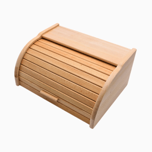 XL Brotkasten aus Buchenholz mit Rolldeckel, Küchenausstattung.