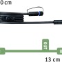 Paulmann Plug & Shine Kabel, 1-in/2-out, 2m, schwarz, für Außenbeleuchtungssysteme.