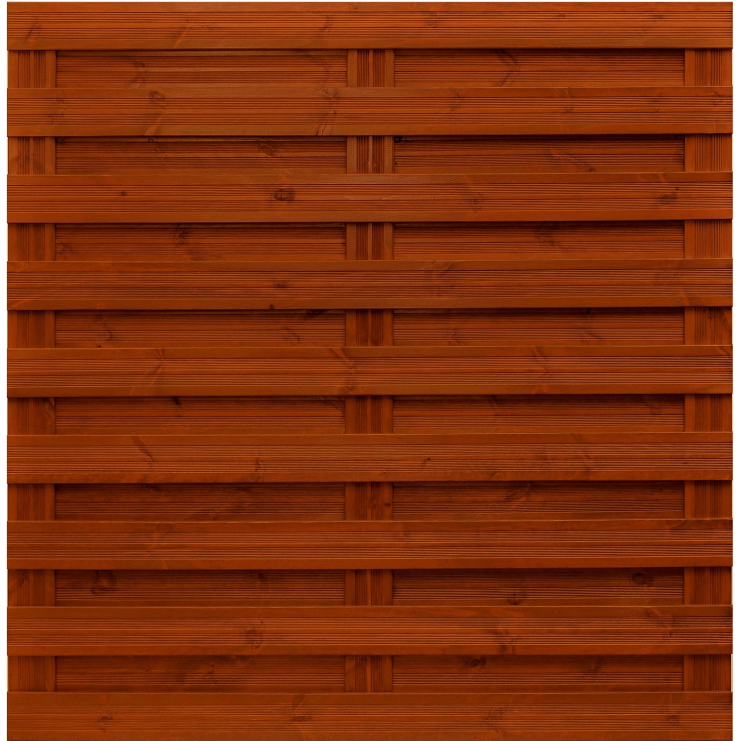 Andrewex Sichtschutzzaun-Element Goch Teakfarben lasiert 180 cm x 180 cm FSC®