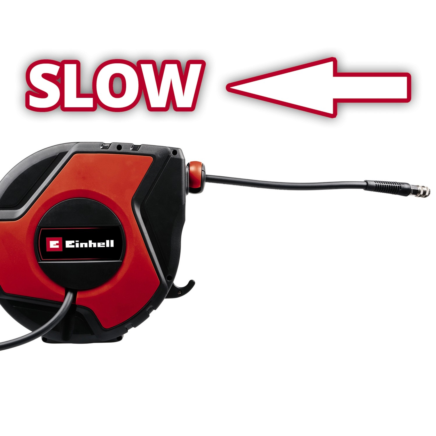 Einhell Schlauchtrommel TC-PH 150 mit automatischem Einzug und 15m Schlauch, rot/schwarz.