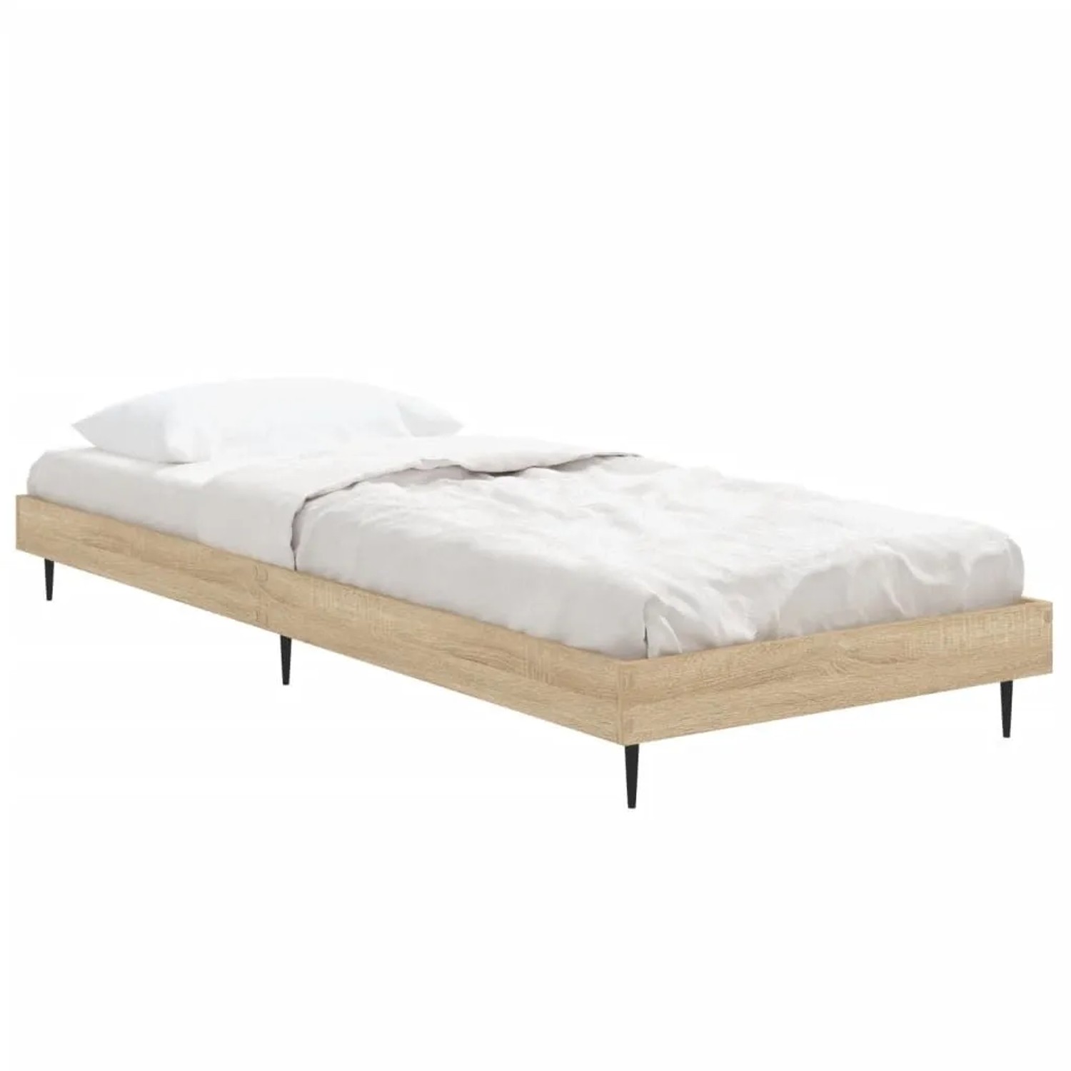 vidaXL Bettgestell Ohne Matratze Sonoma-Eiche 75x190 cm Holzwerkstoff 83231 günstig online kaufen