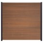 GartenLand WPC Zaun Shadowline, 180x180 cm, Mahagoni. Sichtschutz Steckzaun ohne Pfosten.