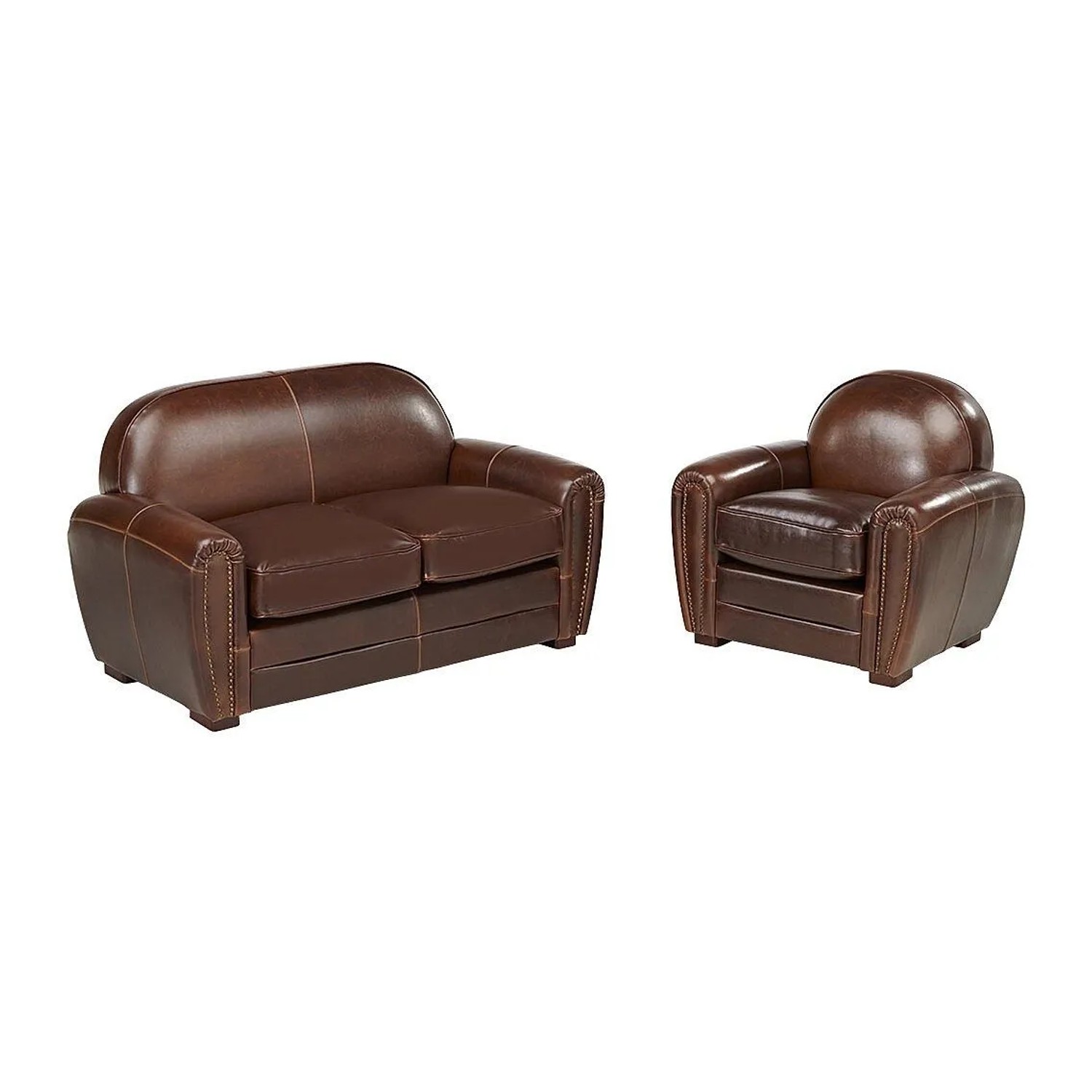 Vente-unique Couchgarnitur Mit Sessel Baudoin Schokoladenbraun 90 cm  150 cm