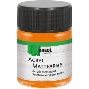 Kreul Acrylfarbe Matt Orange, 50 ml, für Bastelarbeiten und DIY-Projekte.