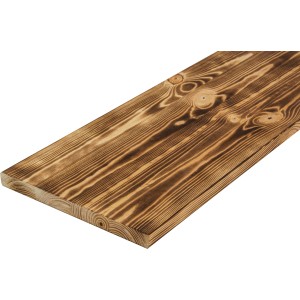 Rettenmeier Leimholzplatte Kiefer, antik geflammt, 200x30x1,8 cm, für Regale & Möbelbau.