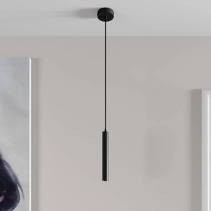 Moderne, schwarze Arcchio LED Pendelleuchte Franka aus Aluminium für Wohnräume.