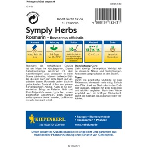 Kiepenkerl Rosmarin Simply Herbs Multipille: Aromatisches Saatgut für den Kräutergarten.