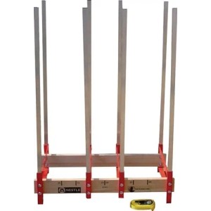 NESTLE Sägebock Holzmichel aus Holz/Alu, zerlegbar, für Kaminholz 25/33/50 cm, mit Ratschenband.