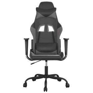vidaXL Gaming-Stuhl mit Massagefunktion Schwarz und Grau Kunstleder 345403