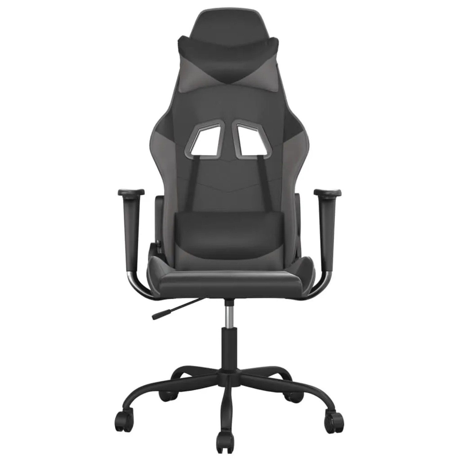 vidaXL Gaming-Stuhl mit Massagefunktion Schwarz und Grau Kunstleder 345403_3