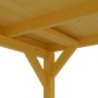 Detailansicht: Skan Holz Carport Grunewald, Eiche hell, mit EPDM-Dach und stabiler Holzkonstruktion.