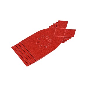 LUX Schleifstreifen K80, 5er-Pack für Mausschleifer, zum Schleifen von Holz und Metall.