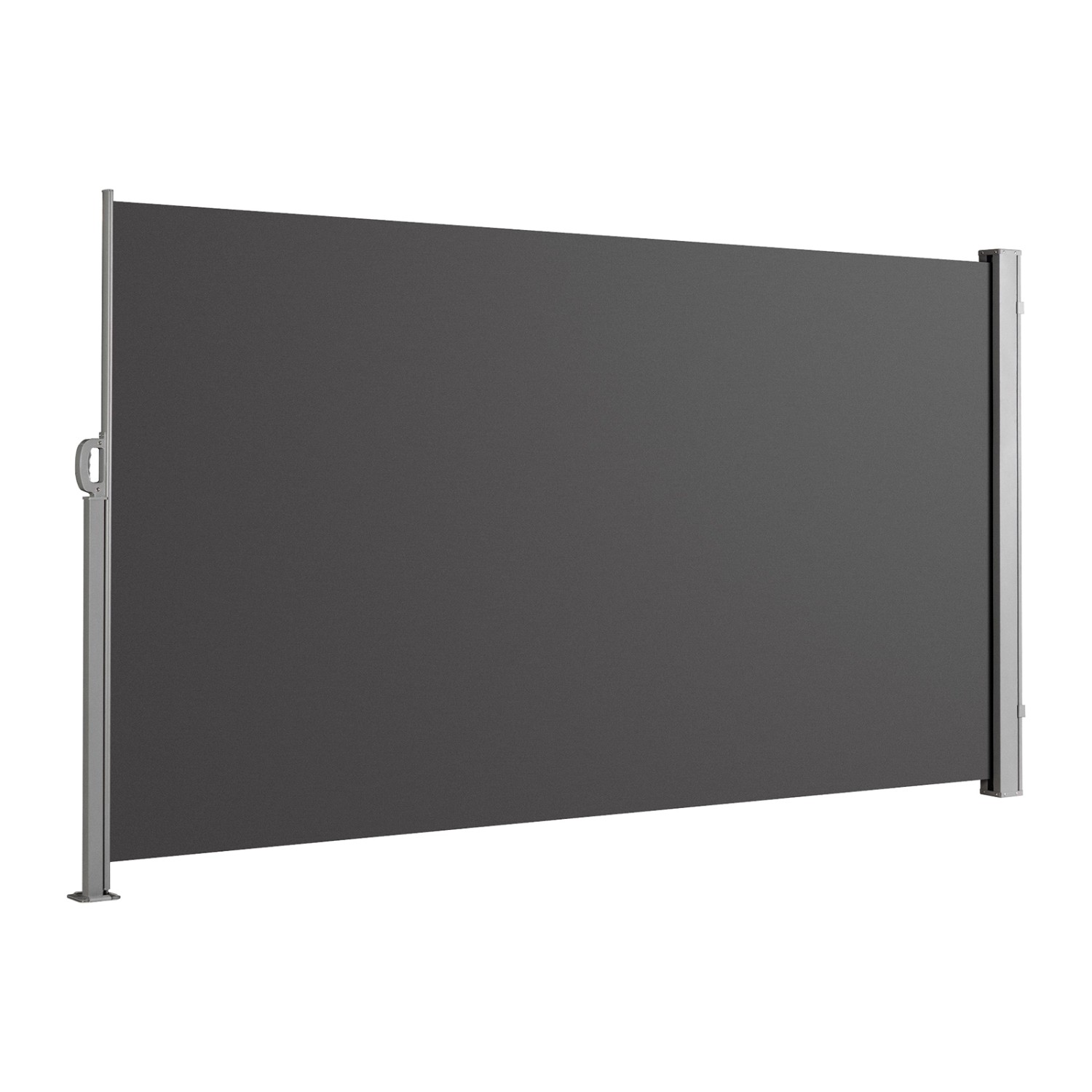 Svita Seitenmarkise Ausziehbar Sichtschutz 500x160cm Dunkelgrau günstig online kaufen