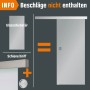 Glasschiebetür ESG Klarglas Siebdruck 76/20 Black, Montagebeispiel (ohne Beschläge).