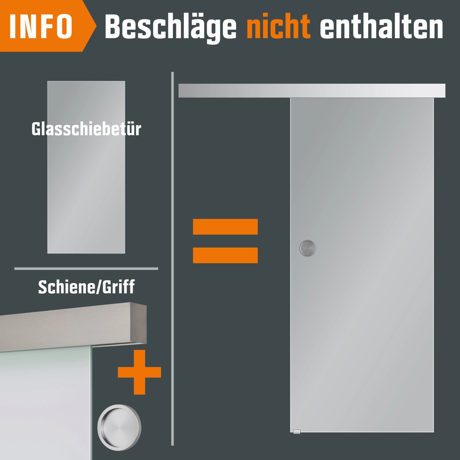 Glasschiebetür ESG Floatglas satiniert Siebdruck 76/29 Black 2.060 x 940 x 8 mm_8