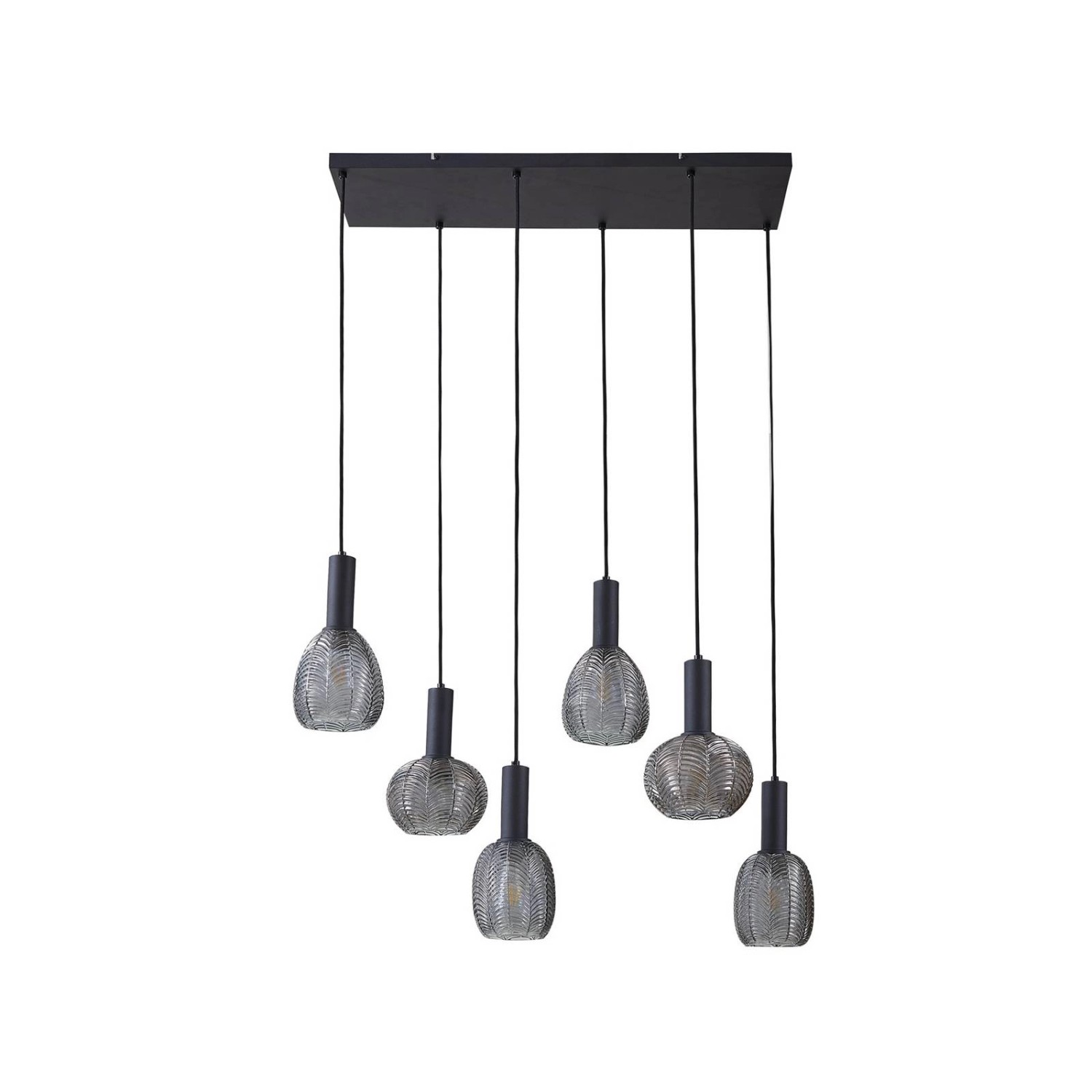 Lindby Pendelleuchte Tolli 10030732 Modern in Schwarz aus Metall 6-flammig günstig online kaufen