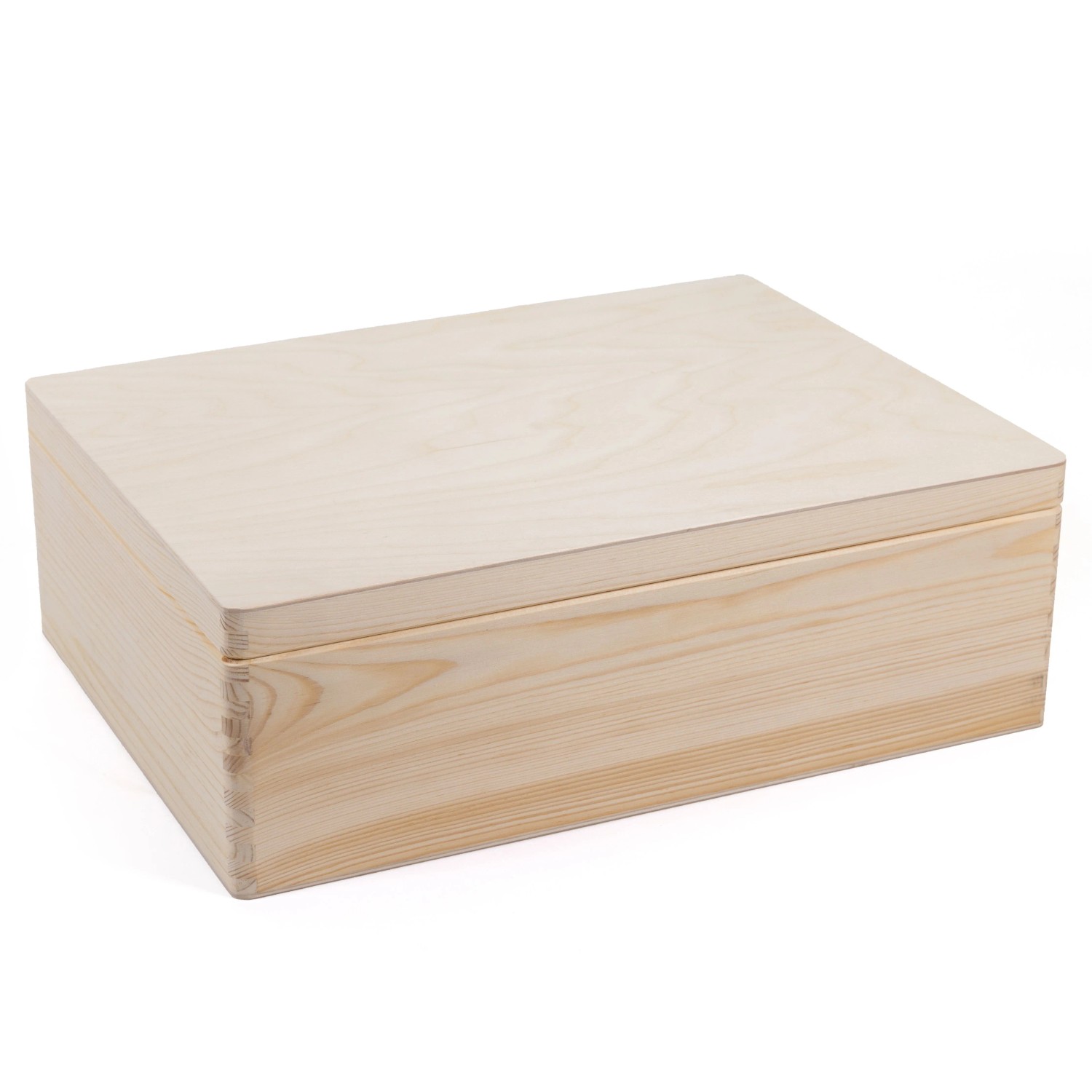 HolzFee Holzkiste 40 x 30 x 13,5 cm Allzweckkiste Holz mit Deckel