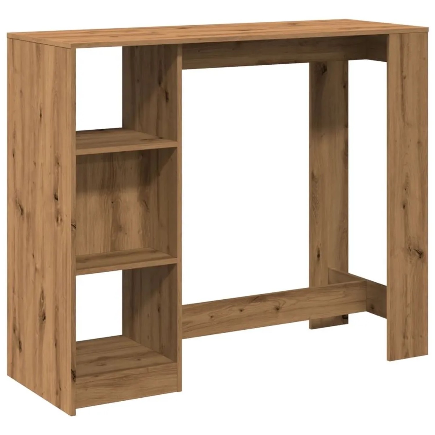 vidaXL Bartisch mit Regal Artisan-Eiche 124x46x103,5 cm Holzwerkstoff 85439 günstig online kaufen