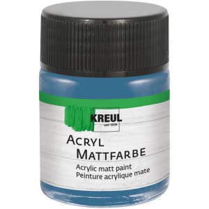 Kreul Acrylfarbe Matt Stahlblau, 50ml, für Bastelarbeiten und DIY-Projekte.