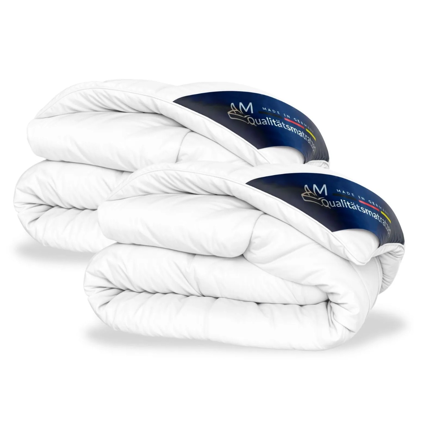 AM Qualitätsmatratzen Premium Sommer Daunen Bettdecke 2er Set Made in Germany aus 100 % Daunen 155x220cm