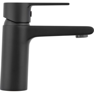 Moderne, mattschwarze Waschtischarmatur Bisenzio Einhebel für Waschbecken im Badezimmer.