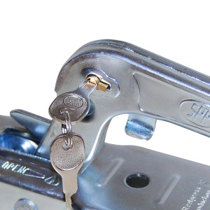 Las Steckschloss für Kupplungsklaue, Zubehör für Autoanhänger, mit zwei Schlüsseln.