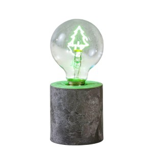 Luca Lighting Tischlampe Baum, grüne Weihnachtsdeko mit Timer, 18cm hoch.