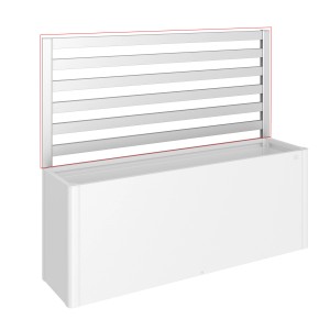 Biohort Rankgitter für Hochbeet, 91x398cm, Silber-Metallic. Zubehör zur dekorativen Abgrenzung und Pflanzenstütze.