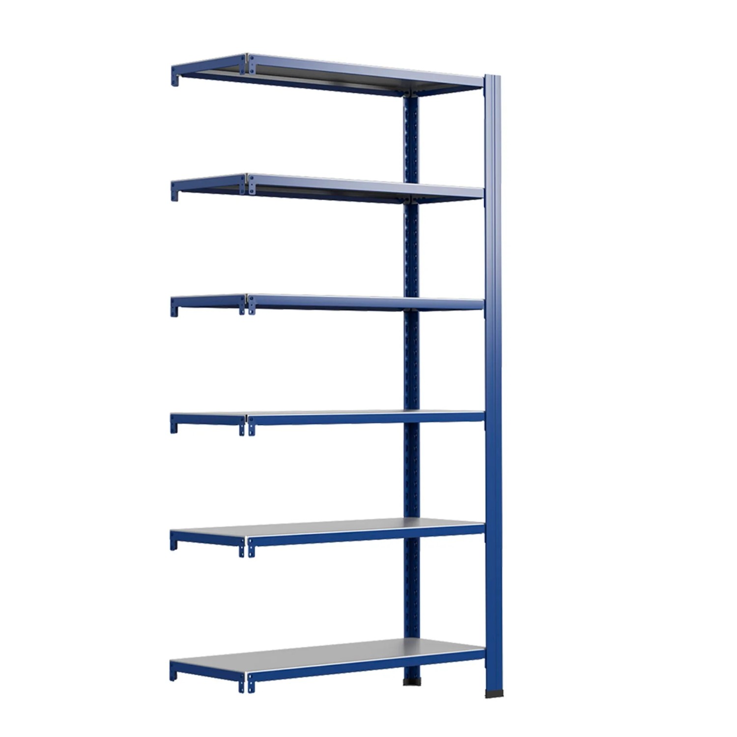 Ar Shelving T Profile Zusatzmodul Blau & Verzinkt 200x100x50 cm 6 Böden 180 kg