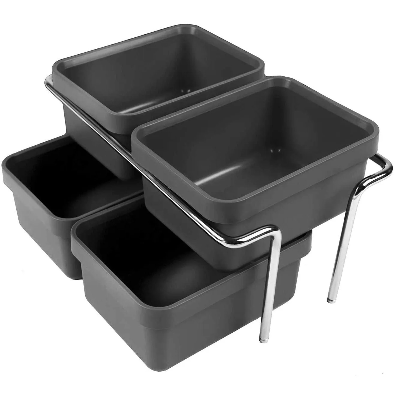 SOTECH Verchromter Halter mit 4 Kleinen Behältern für Metropolis Abfallsamm günstig online kaufen