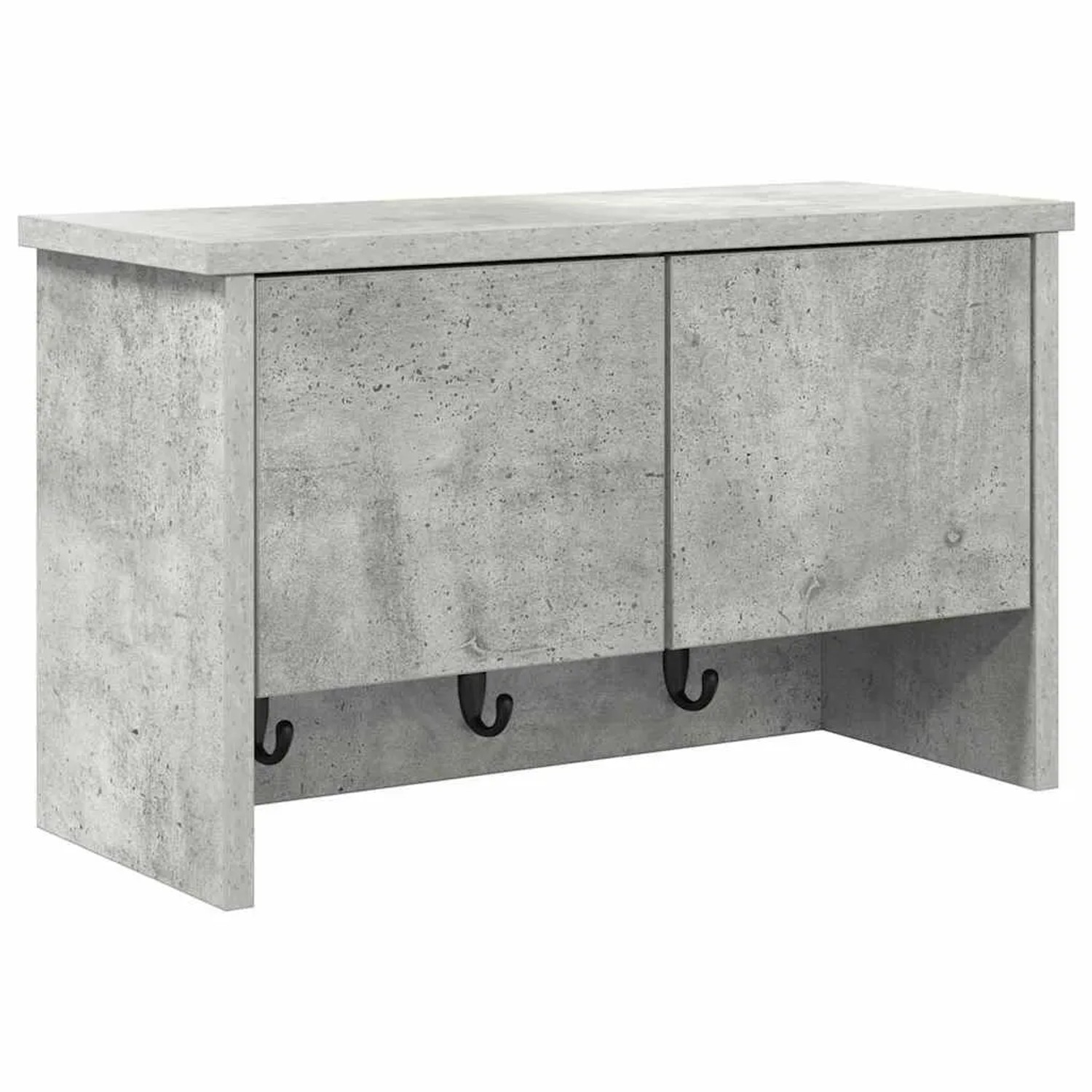 vidaXL Wandmontierter Nachttisch mit Regal Beton Grau 50 x 20 x 30 cm 874334