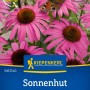 Kiepenkerl Sonnenhut Roter Leuchtstern mit Schmetterling auf pinkfarbener Blüte.