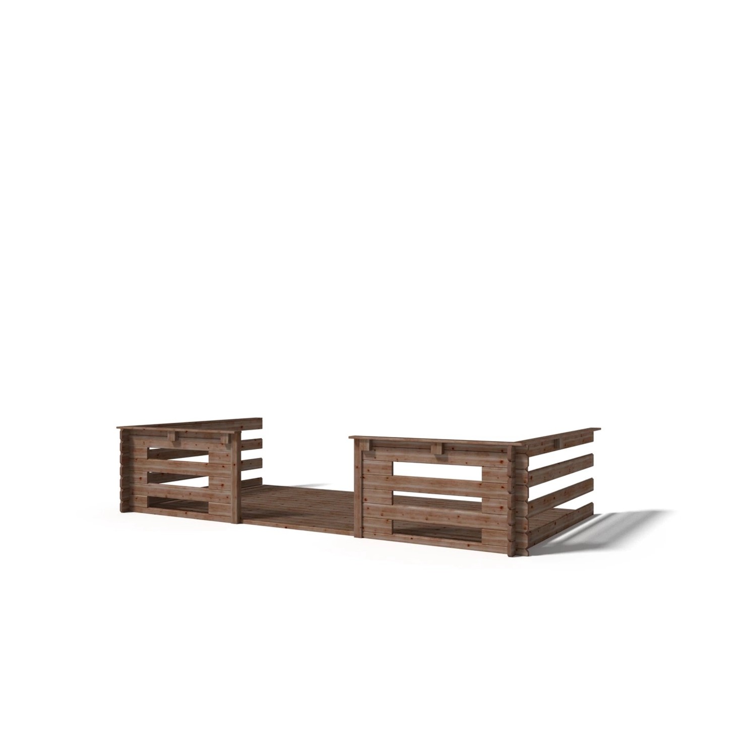 Altanka Veranda zum Gartenhaus 4x2 m   Farbe Braun   Imprägniert   DOM79 günstig online kaufen