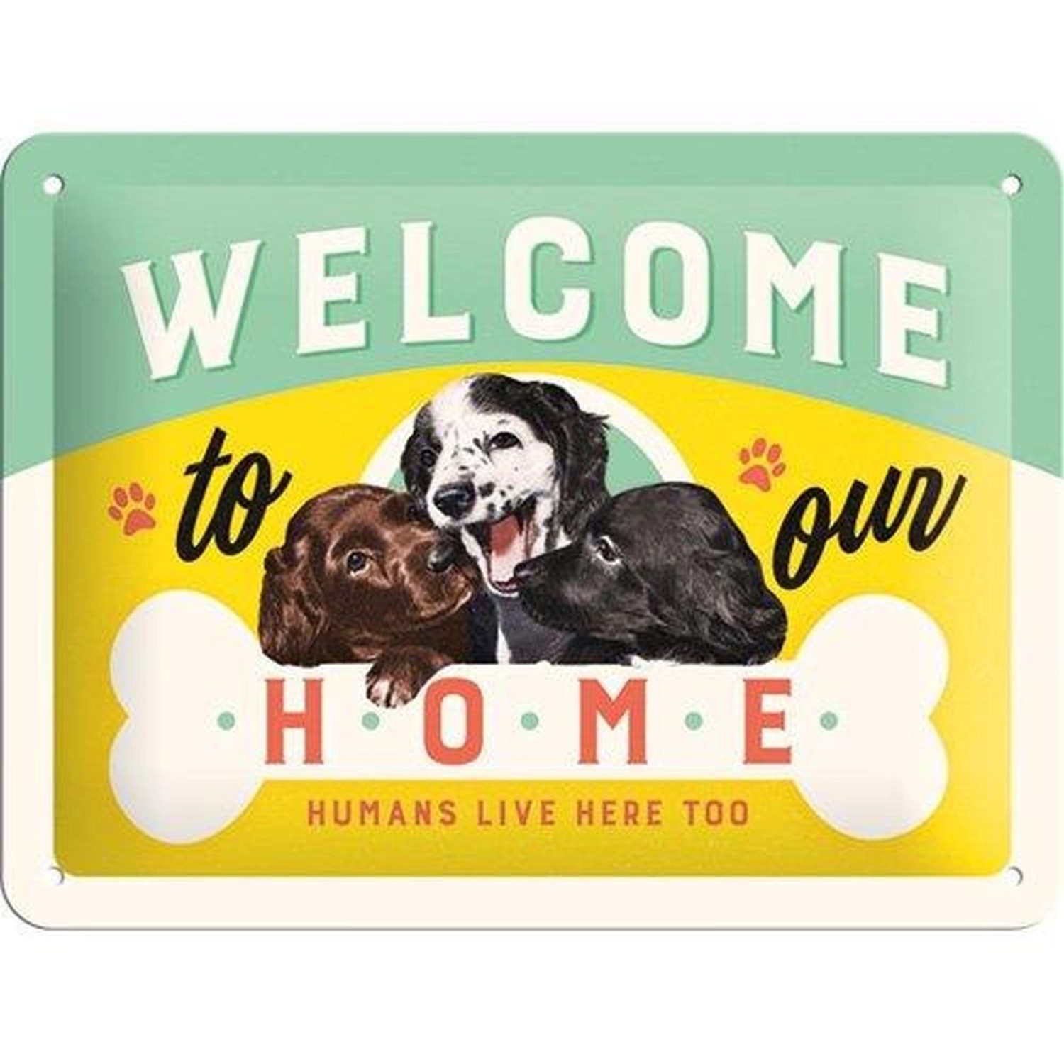 Nostalgic-Art Blechschild 15x20 cm - Animal Club - Welcome Puppies günstig online kaufen