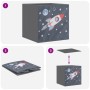 vidaXL Faltboxen 10 Stk Grau 32x32x32 cm Vlies 4018988_8