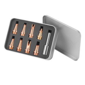 STAHLWERK Laser Düsen Set (9-teilig) für Laser Schweißbrenner und -geräte in Metallbox.