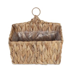 Relaxdays Blumenampel Wasserhyazinthe Natur Wasserdicht Ausgekleidet 29 cm x 28 cm x 15 cm 0,42 kg