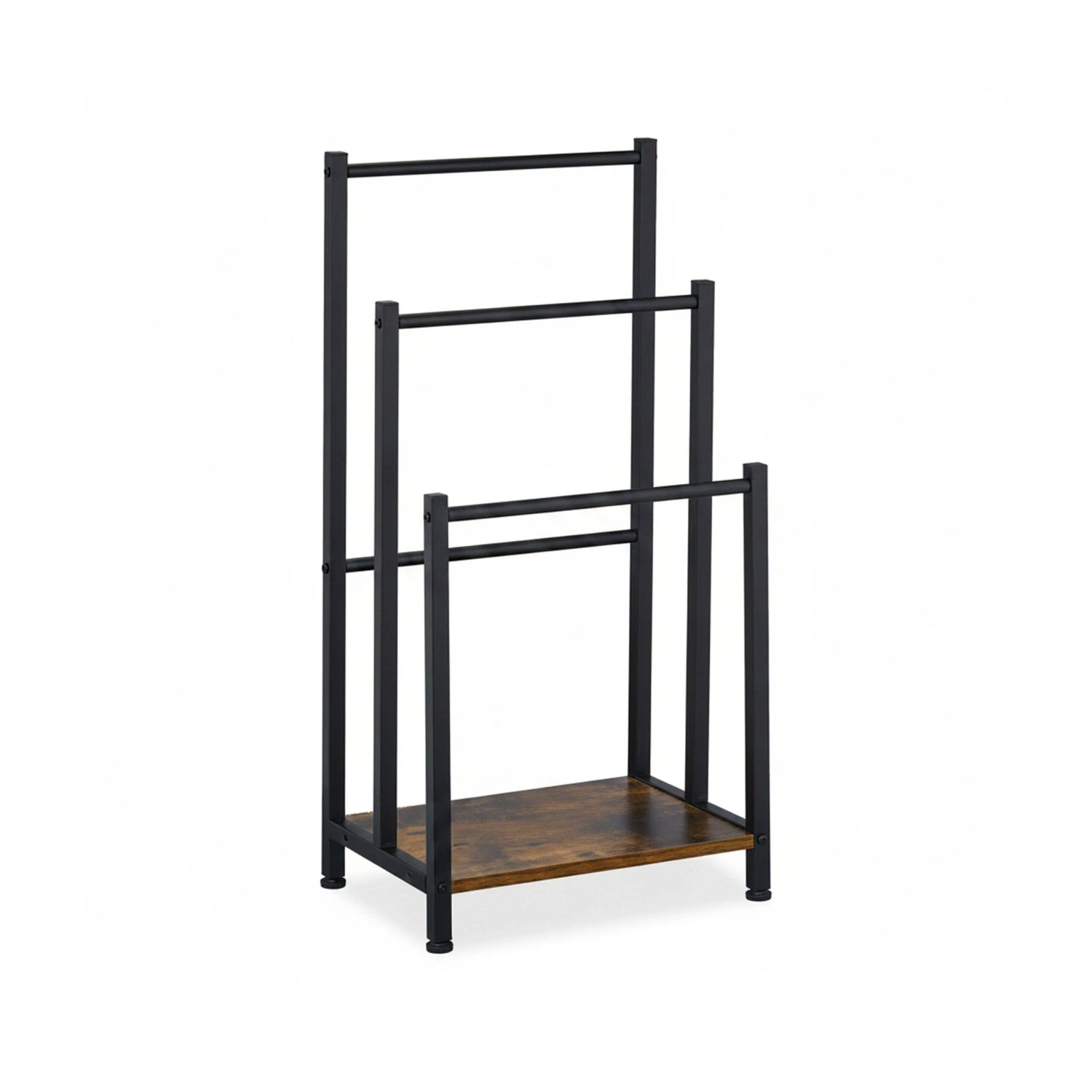 Relaxdays Handtuchständer Eisen Braun 3 Stangen Mit Ablage 80 cm x 40 cm x 28 cm 2,9 kg