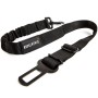 Schwarzer Rudelkönig Sicherheitsgurt für Hunde, verstellbar von 60-80 cm, mit Auto-Anschnallgurt.