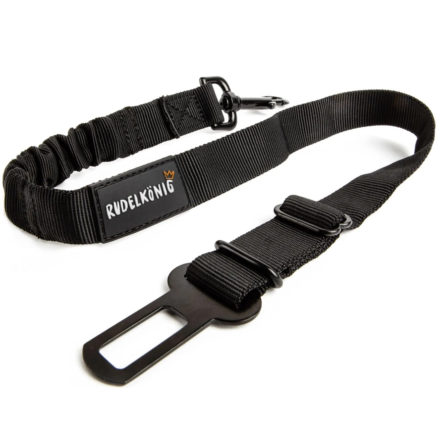 Rudelkönig Sicherheitsgurt Hund Auto Anschnallgurt Verstellbar 60 bis 80 cm Schwarz