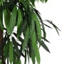 Detailaufnahme: Künstlicher Mangobaum, 80 cm hoch, mit 300 grünen Blättern.