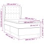 vidaXL Boxspringbett mit Matratze, schwarz, 100x200 cm, Kunstleder. Bett mit Kopfteil und Matratzenauflage.
