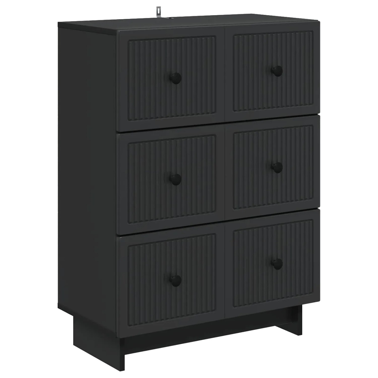 vidaXL Schubladenschrank Schwarz 66 x 34,5 x 90 cm Holzwerkstoff 893916