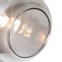 QAZQA Stehlampe Schwarz mit Gold mit Rauchglas 3 Lichter Zuzanna_7