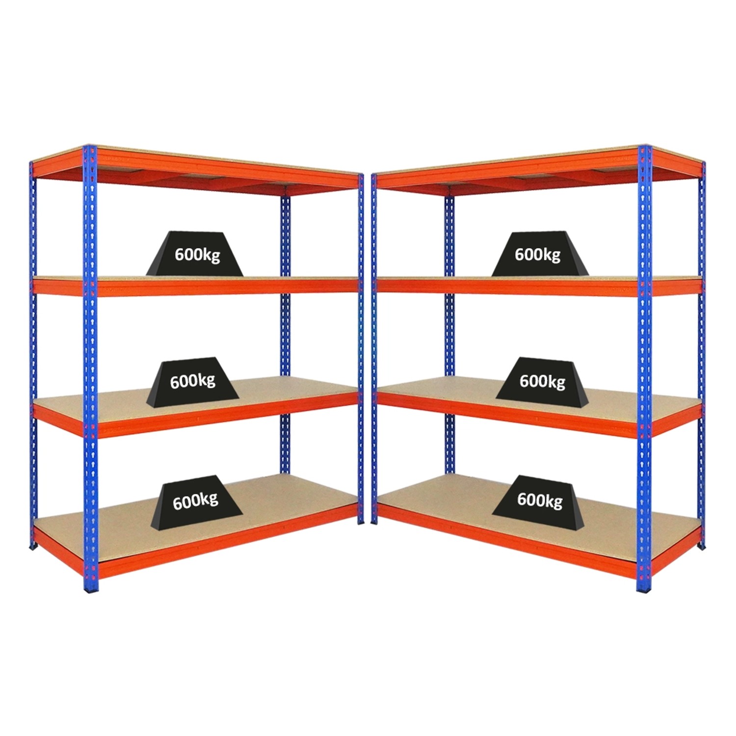 PROREGAL Mega Deal 2x Profi Schwerlastregal Bison HxBxT 180 x 160 x 60 cm 4 günstig online kaufen