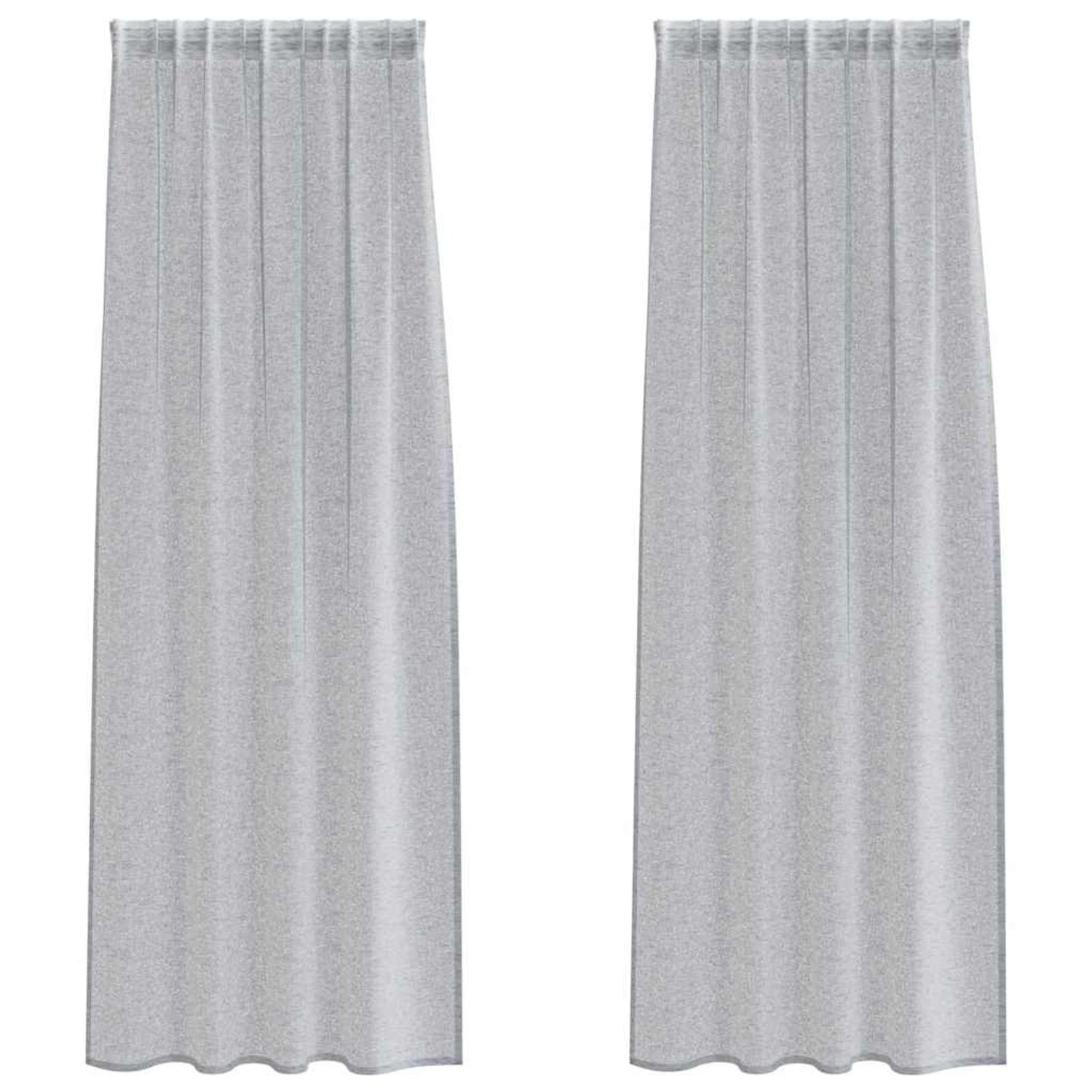 vidaXL Voile-Vorhang 2 Stk Dunkelgrau 140x225cm Polyester 4108029 günstig online kaufen