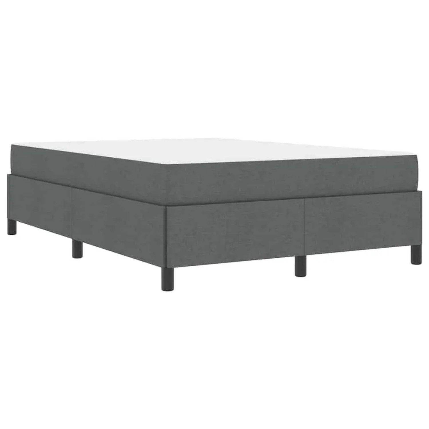 vidaXL Boxspringbett Dunkelgrau 140 x 200 cm Stoff 3398865 günstig online kaufen