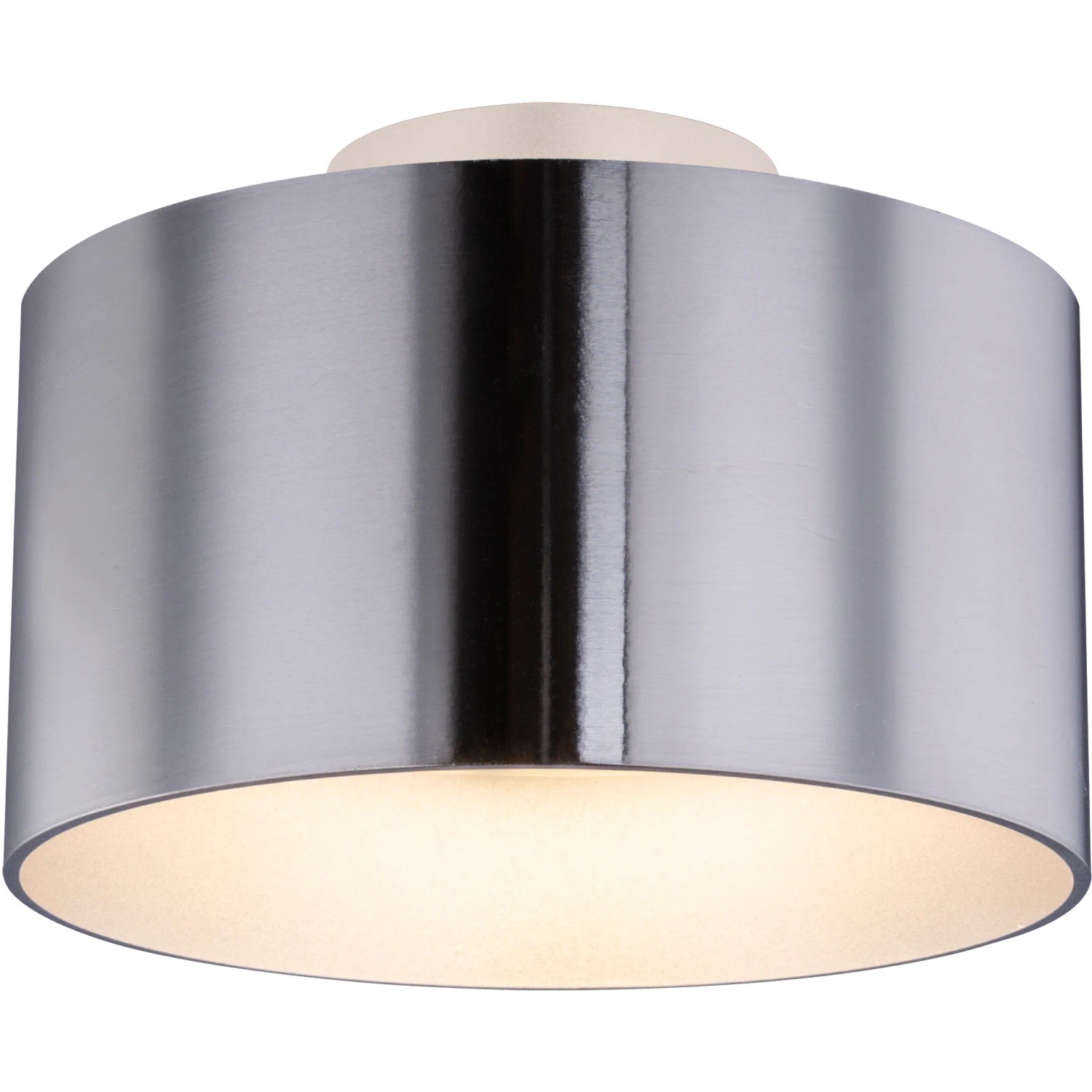 Moderne LED-Deckenleuchte Jenny von Globo in Aluminium Nickel Optik.