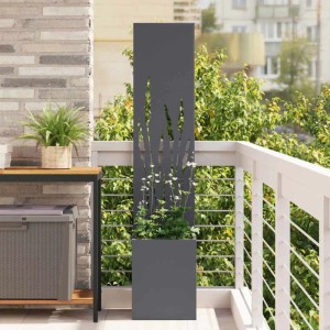 vidaXL Garten Sichtschutz-Leinwand Anthrazit 32 x 140 cm 876394