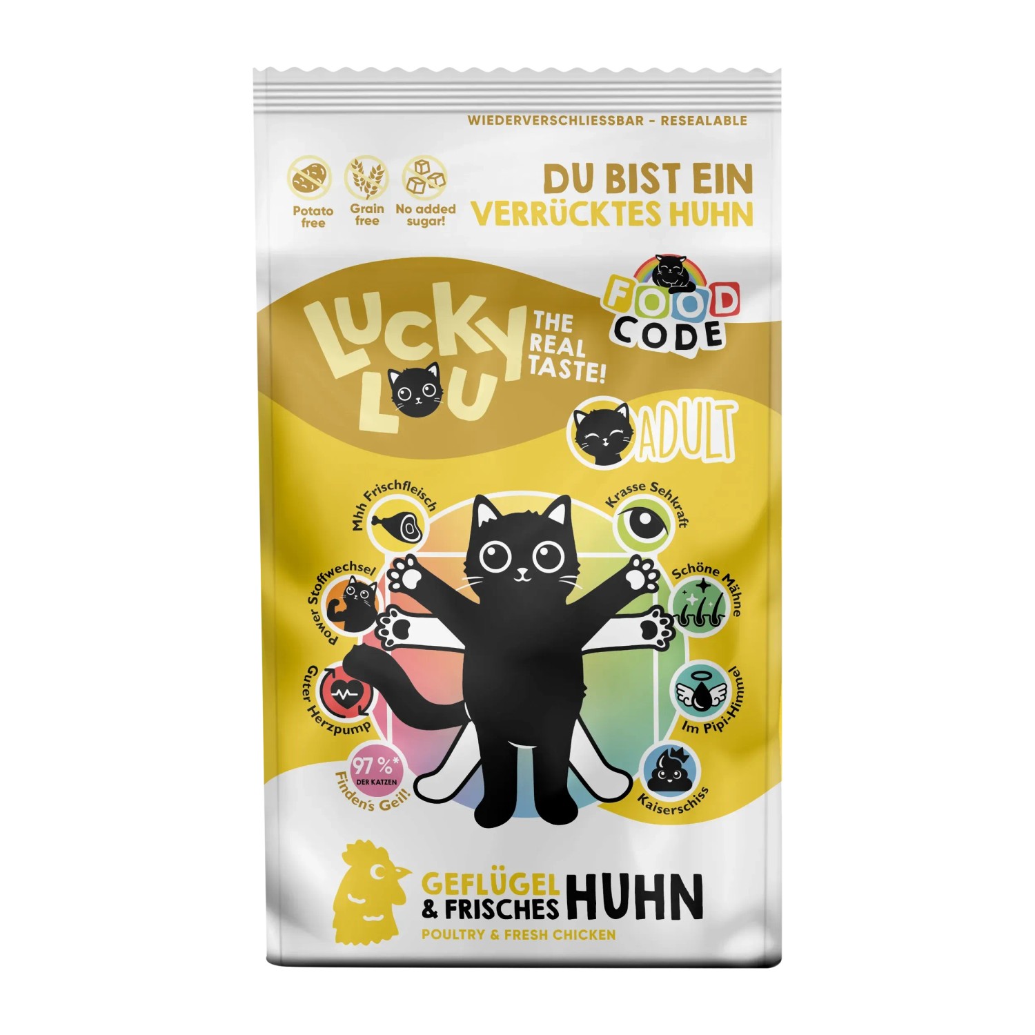 Lucky Lou Katzen-Trockenfutter Geflügel & Huhn 1,7 kg